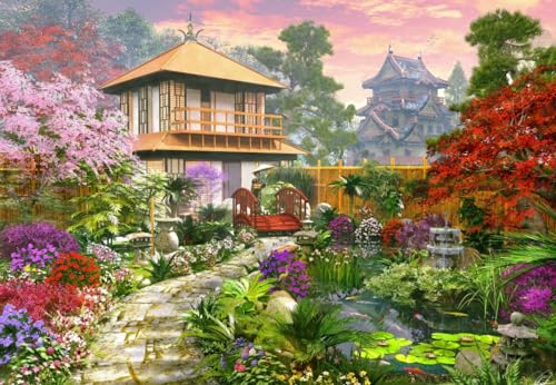 Bluebird Puzzle - Japanischer Garten, Puzzle 1000 Teile - Traditioneller japanischer Feng Shui Garten - Erwachsenenpuzzle von Bluebird
