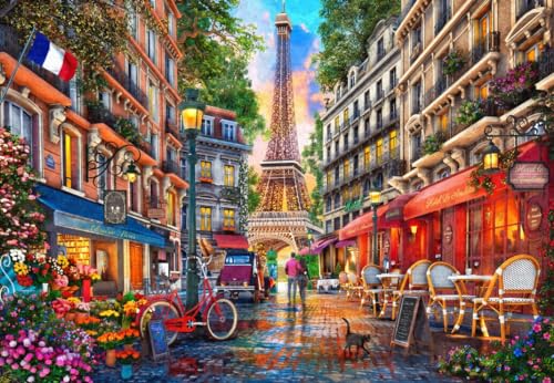 Bluebird Puzzle - Paris Street, Puzzle 1000 Teile - Der Eiffelturm und die Straßen von Paris - Erwachsenenpuzzle Bluebird Puzzle - Paris Street, Puzzle 1000 Teile - Der Eiffelturm und die Straßen von Paris - Erwachsenenpuzzle von Bluebird