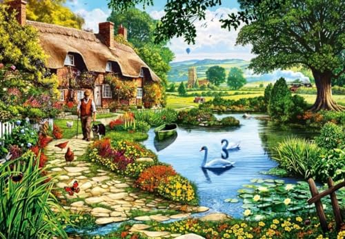 Bluebird Puzzle - Cottage am See, 1000 Teile Puzzle - EIN Schwanensee auf dem Land von einst - Puzzle für Erwachsene Bluebird Puzzle - Cottage am See, 1000 Teile Puzzle - EIN Schwanensee auf dem Land von einst - Puzzle für Erwachsene von Bluebird