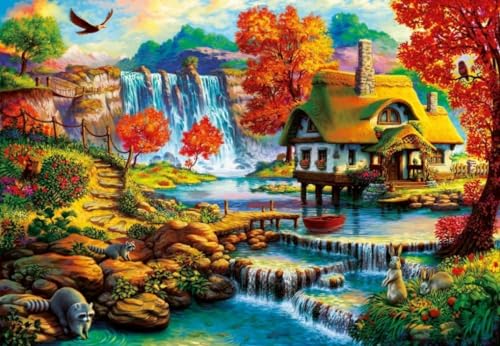 Puzzle 1000 Teile - Country House by The Water Fall Puzzle 1000 Teile - Country House by The Water Fall von Bluebird