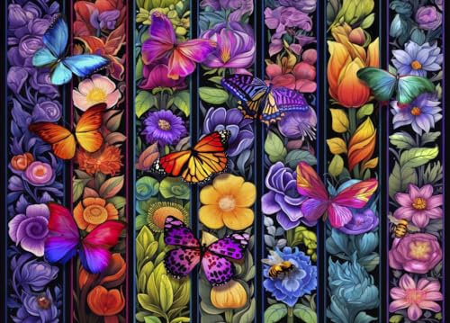 Puzzle 1500 Teile - Flowers and Flyers Puzzle 1500 Teile - Flowers and Flyers von Bluebird