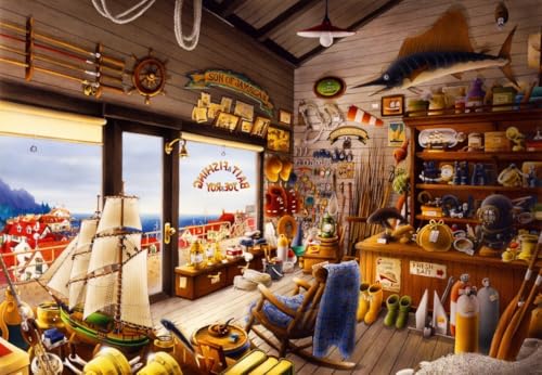bluebird Puzzle Joe & Roy Bait & Fishing Shop - 1000 Teile von Bluebird