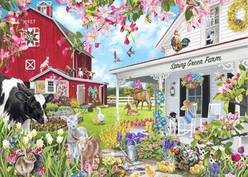 bluebird Puzzle Spring Green Farm - 1500 Teile von Bluebird