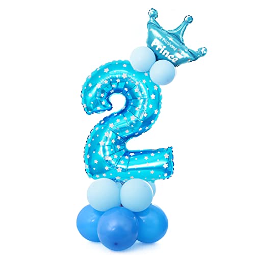2 Geburtstag Blau Geburtstagsdeko, Balloon Decoration,2 geburtstag junge Deko Luftballon, Folienballon 2 XXL Blau, Blau Folienballon 2 Party Dekoration Luftballons, Krone Luftballons Blau Helium Set 2 Geburtstag Blau Geburtstagsdeko, Balloon Decoration,2 geburtstag junge Deko Luftballon, Folienballon 2 XXL Blau, Blau Folienballon 2 Party Dekoration Luftballons, Krone Luftballons Blau Helium Set von Bluelves