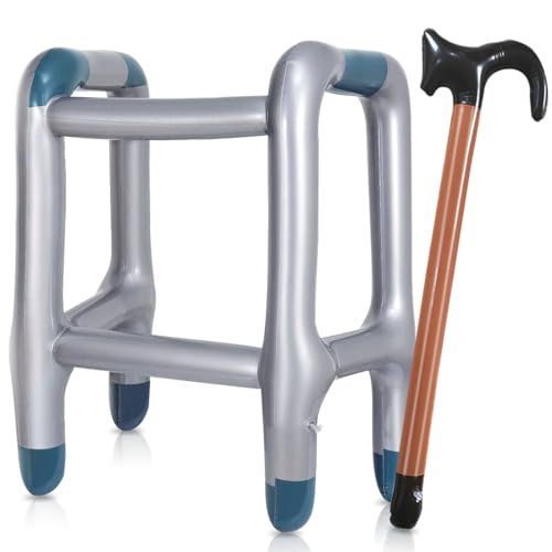 Bluelves Rollator Aufblasbar, Aufblasbare Gehhilfe, Aufblasbarer Spazierstock, Lustig Kostümzubehör als Opa Oma, für Geburtstag Frau Mann Lustig, Cosplay Karneval Fasching Rente Bluelves Rollator Aufblasbar, Aufblasbare Gehhilfe, Aufblasbarer Spazierstock, Lustig Kostümzubehör als Opa Oma, für Geburtstag Frau Mann Lustig, Cosplay Karneval Fasching Rente von Bluelves