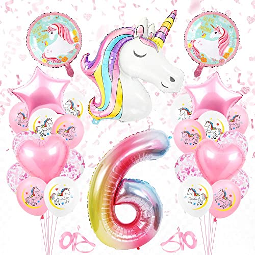 Einhorn 6 Geburtstag Deko, Geburtstagsdeko 6. Mädchen, Folienballon Einhorn Deko, 6 Jahr Geburtstag Luftballons Rosa, Einhorn Themen Ballons für 6 Jahre Mädchen Geburtstag Party Einhorn 6 Geburtstag Deko, Geburtstagsdeko 6. Mädchen, Folienballon Einhorn Deko, 6 Jahr Geburtstag Luftballons Rosa, Einhorn Themen Ballons für 6 Jahre Mädchen Geburtstag Party von Bluelves