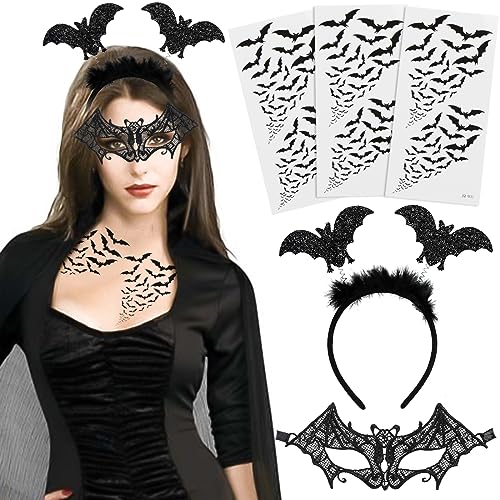 Bluelves Fledermaus Haarreif für Halloween Kostüme, Fledermaus Haarband mit Plüsch & Glitzereffekt, Fledermaus Halloween Temporäre Tattoos,Halloween Kinder Fasching Kostüm Karneval Party Accessoire Bluelves Fledermaus Haarreif für Halloween Kostüme, Fledermaus Haarband mit Plüsch & Glitzereffekt, Fledermaus Halloween Temporäre Tattoos,Halloween Kinder Fasching Kostüm Karneval Party Accessoire von Bluelves