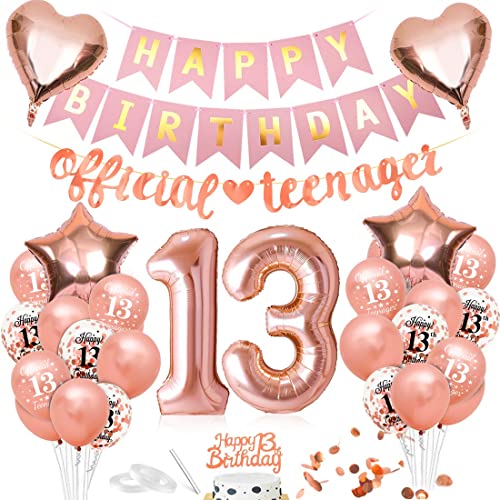 Bluelves Luftballon 13. Geburtstag Rosegold, Deko 13 Geburtstag, Geburtstagsdeko 13 Jahr, Riesen Folienballon Zahl 13, Happy Birthday Girlande 13 Bluelves Luftballon 13. Geburtstag Rosegold, Deko 13 Geburtstag, Geburtstagsdeko 13 Jahr, Riesen Folienballon Zahl 13, Happy Birthday Girlande 13 von Bluelves