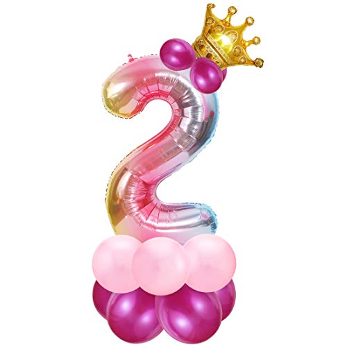 Zahlen Luftballon Rosa, Riesige Folienballon 2, Zahl Luftballon Deco 2. Geburtstag, Bunt Folienzahlen Ballons, Ballon 2 Jahre Mädchen, Helium Zahlenballon für Party, Birthday, Dekoration Zahlen Luftballon Rosa, Riesige Folienballon 2, Zahl Luftballon Deco 2. Geburtstag, Bunt Folienzahlen Ballons, Ballon 2 Jahre Mädchen, Helium Zahlenballon für Party, Birthday, Dekoration von Bluelves