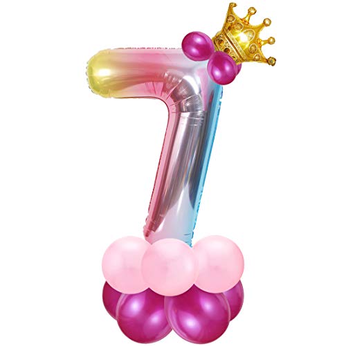 Zahlen Luftballon Rosa, Riesige Folienballon 7, Zahl Luftballon Deco 7. Geburtstag, Bunt Folienzahlen Ballons, Ballon 7 Jahre Mädchen, Helium Zahlenballon für Party, Birthday, Dekoration Zahlen Luftballon Rosa, Riesige Folienballon 7, Zahl Luftballon Deco 7. Geburtstag, Bunt Folienzahlen Ballons, Ballon 7 Jahre Mädchen, Helium Zahlenballon für Party, Birthday, Dekoration von Bluelves