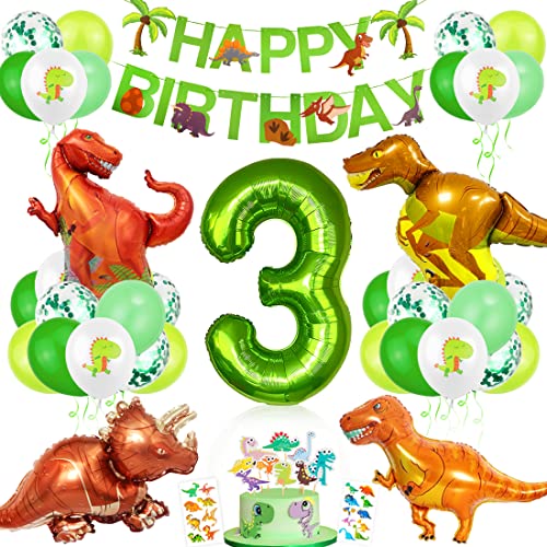 Dino Geburtstag Deko 3 Jahre, XXL Dino Luftballons Geburtstag 3, Geburtstagsdeko Jungen 3 Jahre Dinosaurier, Folienballon 3 Dino Ballons Grün für Kindergeburtstag Dinosaurier Partyset Dekoration Dino Geburtstag Deko 3 Jahre, XXL Dino Luftballons Geburtstag 3, Geburtstagsdeko Jungen 3 Jahre Dinosaurier, Folienballon 3 Dino Ballons Grün für Kindergeburtstag Dinosaurier Partyset Dekoration von Bluelves