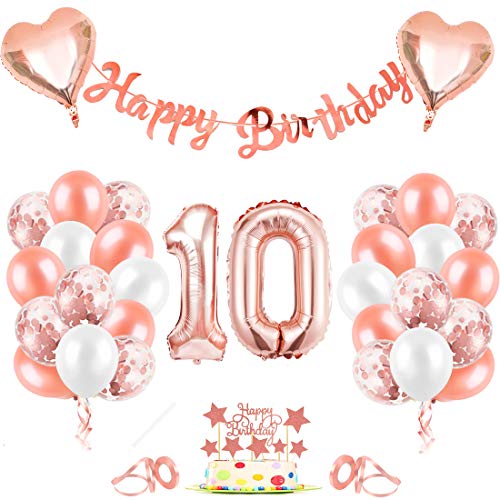 Luftballon 10, Geburtstagsdeko 10 Jahr Mädchen, 10 Geburtstag Mädchen Rosegold, Luftballons 10Geburtstag Deko, Happy Birthday Girlande Folienballon Zahl 10 Rose Gold, Zahlenballon 10 Ballon für Frauen Luftballon 10, Geburtstagsdeko 10 Jahr Mädchen, 10 Geburtstag Mädchen Rosegold, Luftballons 10Geburtstag Deko, Happy Birthday Girlande Folienballon Zahl 10 Rose Gold, Zahlenballon 10 Ballon für Frauen von Bluelves