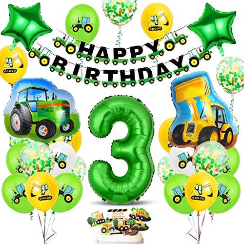 Bluelves Geburtstagsdeko 3 Jahre Jungen, Luftballon Traktor Deko Kindergeburtstag, Traktor Geburtstag Dekoration, Grün Folienballon Traktor Bagger 3 Jahre für Jungen Party Dekoration Bluelves Geburtstagsdeko 3 Jahre Jungen, Luftballon Traktor Deko Kindergeburtstag, Traktor Geburtstag Dekoration, Grün Folienballon Traktor Bagger 3 Jahre für Jungen Party Dekoration von Bluelves