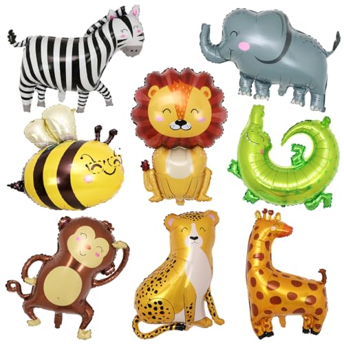 XXL Folienballon Tiere, 8 Stück Luftballons Tiere, Folienballons Tiere Formen, Dschungel Waldtiere Ballons Kindergeburtstag, Helium Ballons Tier für Junge Mädchen Geburtstag Party Dekoration XXL Folienballon Tiere, 8 Stück Luftballons Tiere, Folienballons Tiere Formen, Dschungel Waldtiere Ballons Kindergeburtstag, Helium Ballons Tier für Junge Mädchen Geburtstag Party Dekoration von Bluelves