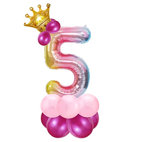 Zahlen Luftballon Rosa, Riesige Folienballon 5, Zahl Luftballon Deco 5. Geburtstag, Bunt Folienzahlen Ballons, Ballon 5 Jahre Mädchen, Helium Zahlenballon für Party, Birthday, Dekoration Zahlen Luftballon Rosa, Riesige Folienballon 5, Zahl Luftballon Deco 5. Geburtstag, Bunt Folienzahlen Ballons, Ballon 5 Jahre Mädchen, Helium Zahlenballon für Party, Birthday, Dekoration von Bluelves