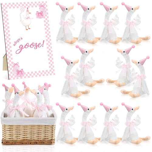 Blueweenly 12 Sets "One Silly Goose 1st Birthday" Dekoration 30,5 cm weiche Gans Stofftier mit rosa Hutband Holz Tischdekoration für den ersten Geburtstag Supplies Babyparty Party Favors Blueweenly 12 Sets "One Silly Goose 1st Birthday" Dekoration 30,5 cm weiche Gans Stofftier mit rosa Hutband Holz Tischdekoration für den ersten Geburtstag Supplies Babyparty Party Favors von Blueweenly