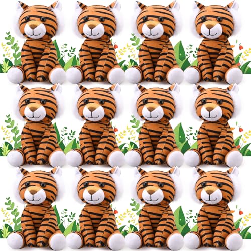 Blueweenly 12 Stück Tiger Stofftier 6 Zoll Sitzender Tiger Stofftiere Tiger Plüschtier Lebensechte und schöne Tierpuppen Geschenke für Jungen und Mädchen Blueweenly 12 Stück Tiger Stofftier 6 Zoll Sitzender Tiger Stofftiere Tiger Plüschtier Lebensechte und schöne Tierpuppen Geschenke für Jungen und Mädchen von Blueweenly