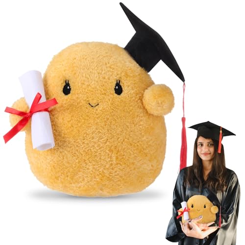 Blueweenly 2025 Geschenk zum Schulabschluss, 25,4 cm, Plüschkartoffelpuppe mit Doktorhut, Kartoffelpuppe mit Abschlusskappe, positive Unterstützung, Geschenke für College, High School, Abschlussfeier Blueweenly 2025 Geschenk zum Schulabschluss, 25,4 cm, Plüschkartoffelpuppe mit Doktorhut, Kartoffelpuppe mit Abschlusskappe, positive Unterstützung, Geschenke für College, High School, Abschlussfeier von Blueweenly