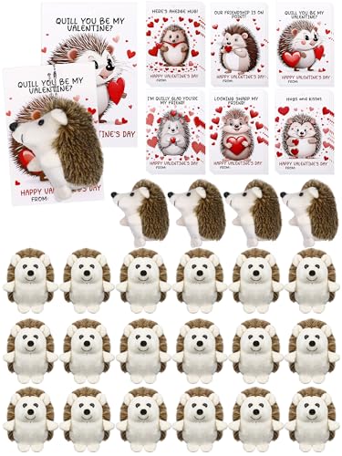 Blueweenly 24 Sets Valentinstagsgeschenke, Mini-Igel-Stoffe, Großpackung mit Igel-Themenkarten, Tier-Plüsch-Schlüsselanhänger, Freunde, Austauschpreise, Valentinstag, Partygeschenke Blueweenly 24 Sets Valentinstagsgeschenke, Mini-Igel-Stoffe, Großpackung mit Igel-Themenkarten, Tier-Plüsch-Schlüsselanhänger, Freunde, Austauschpreise, Valentinstag, Partygeschenke von Blueweenly