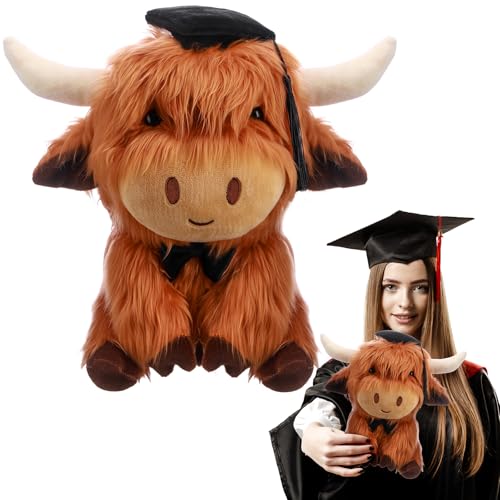 Blueweenly Graduation Highland Cow Plüschtier Dekoration Stofftier Abschluss 7,87 Zoll Party Geschenk Uni für Klasse 2025 Blueweenly Graduation Highland Cow Plüschtier Dekoration Stofftier Abschluss 7,87 Zoll Party Geschenk Uni für Klasse 2025 von Blueweenly