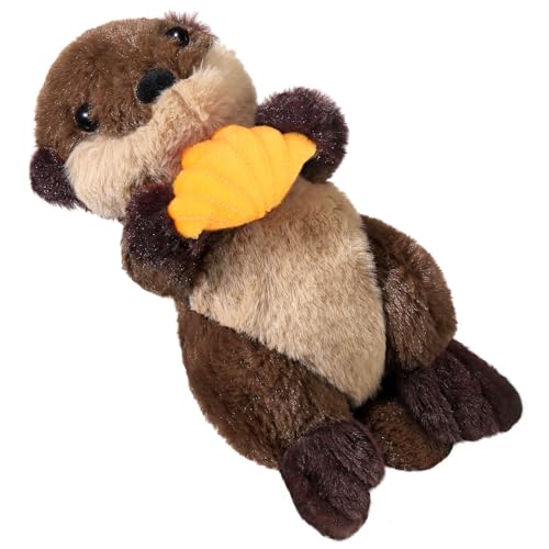 Blueweenly Sea Otter Plüschtier, schwimmender Flussotter, niedliches Plüschtier, Stofftier, Freundin, Freund, Ozean, Geburtstag, Muttertag, Geschenk für Mutter, Geschenk (Seashell) von Blueweenly