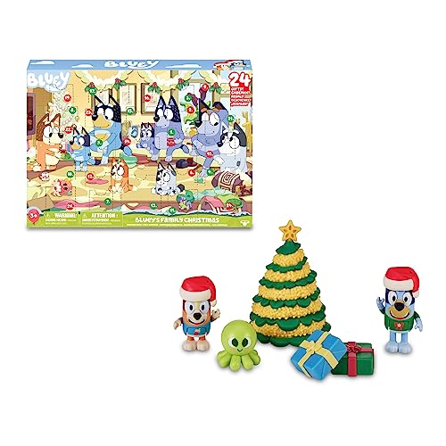 Bluey - Adventskalender mit 24 Teilen, inkl. Figuren aus der Serie und Zubehör, für Jungen und Mädchen ab 3 Jahren, Berühmt (BLY54000) von Bluey