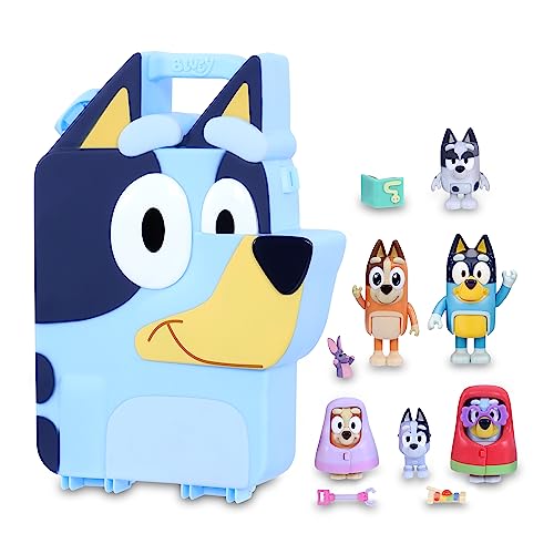 Bluey - Collector Case mit Figuren, Sammelbox für Welpen, 6 Figuren aus der Zeichnungsserie für Kinder und 4 Zubehör, für Jungen und Mädchen +3 Jahre, Berühmt (BLY52000) von Bluey