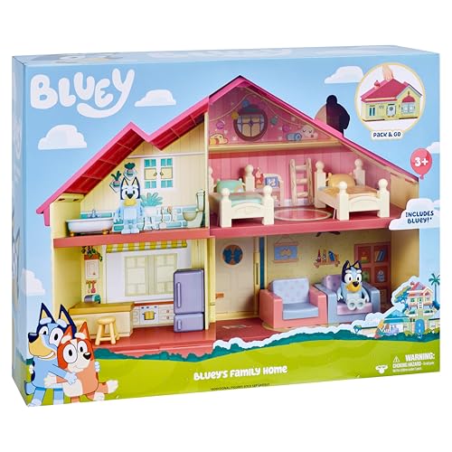 Bluey Familienhaus-Spielset inklusive 6 cm Bluey-Figur - offizieller Bluey-Sammelartikel von Bluey