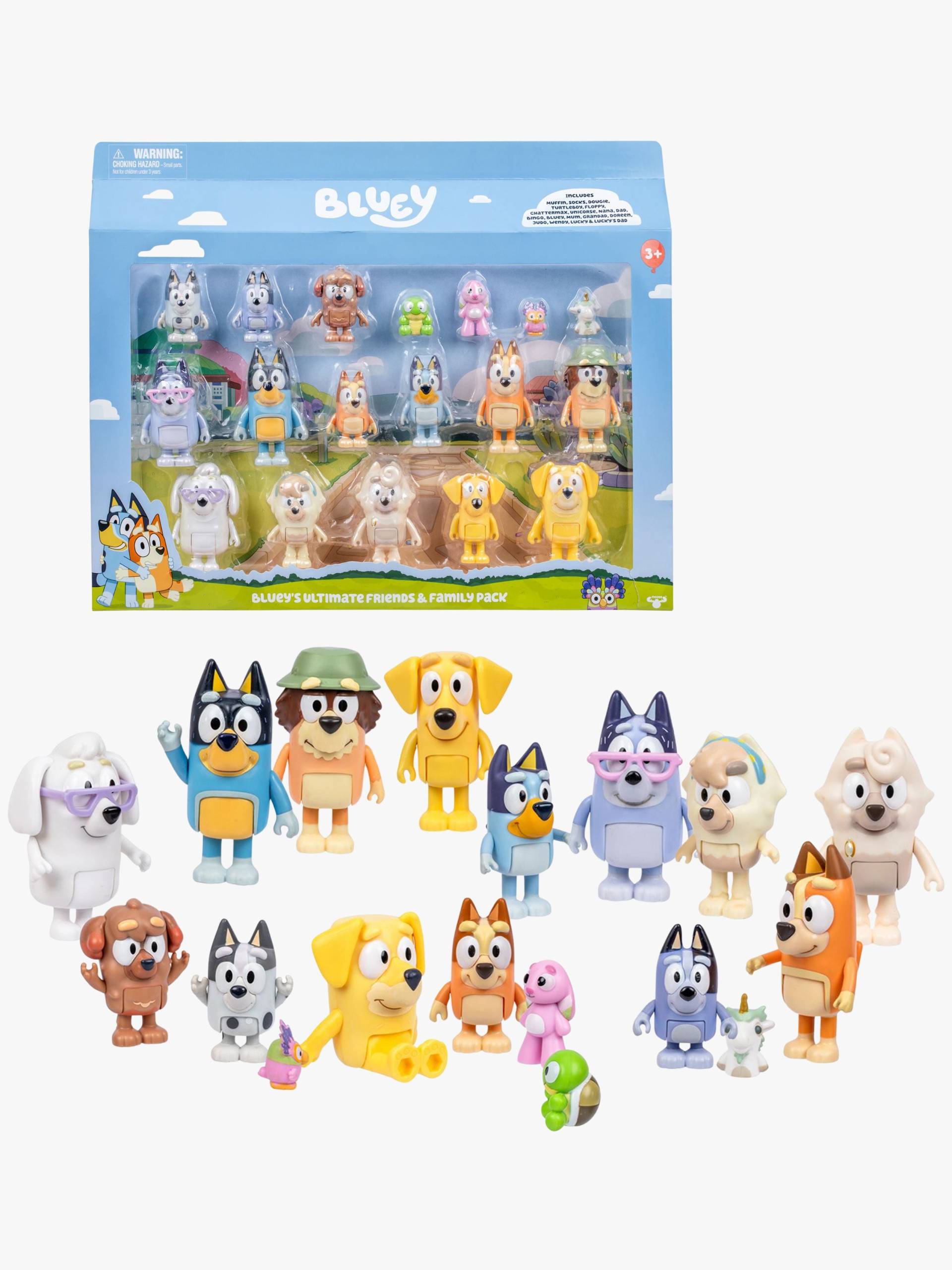 Bluey Figurenset Familie &  Freunde 18 Teile von Bluey