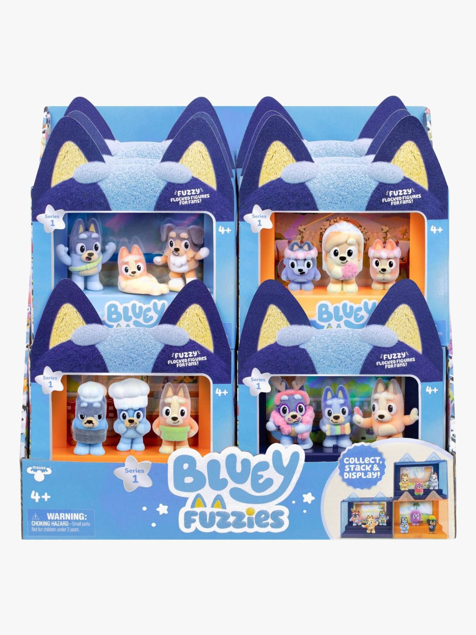 Bluey Fuzzies Figurenset Episode 3er-Pack Gemischte Auswahl von Bluey