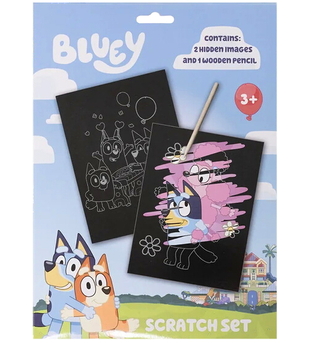 Bluey Kratzset m. Bleistift - Bluey - One Size - Malbücher von Bluey