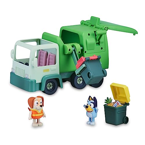 Bluey - Müllwagen, Spielzeug-LKW Zeichnung Serie, Welpen Figur und Zubehör, Lernspiel über Recycling, für Jungen und Mädchen Ab 3 Jahren, Berühmt (BLY44010) von Giochi Preziosi