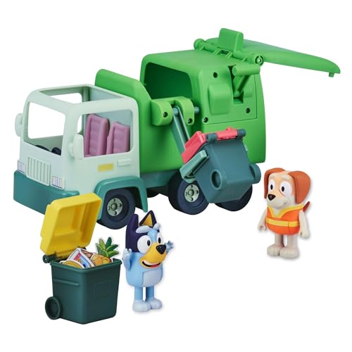 Blueys Müllwagen-Spielset mit beweglichen Figuren (6,3 cm) von Bluey