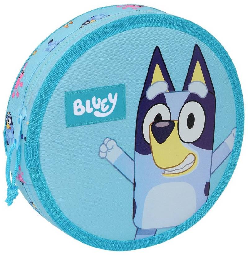 Bluey Rundes Federmäppchen, Hellblau von Bluey