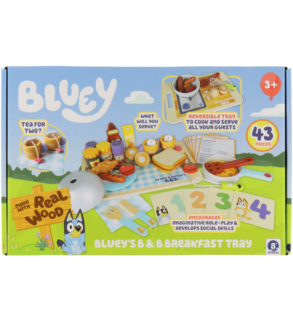 Bluey Spiellebensmittel - Holz - Hotelfrühstück Tray - Bluey - One Size - Spiellebensmittel Bluey Spiellebensmittel - Holz - Hotelfrühstück Tray - Bluey - One Size - Spiellebensmittel von Bluey
