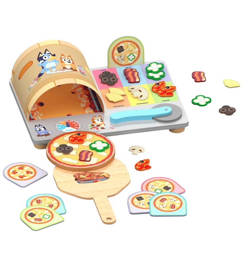 Bluey Spielset - Pizza Mädchen - Holz - 36 Teile - Bluey - One Size - Spiellebensmittel Bluey Spielset - Pizza Mädchen - Holz - 36 Teile - Bluey - One Size - Spiellebensmittel von Bluey