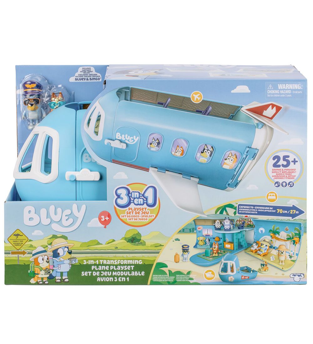 Bluey Spielset m. Sound - Transformierbar Flieger -3-in-1 - Bluey - One Size - Spielzeug Bluey Spielset m. Sound - Transformierbar Flieger -3-in-1 - Bluey - One Size - Spielzeug von Bluey