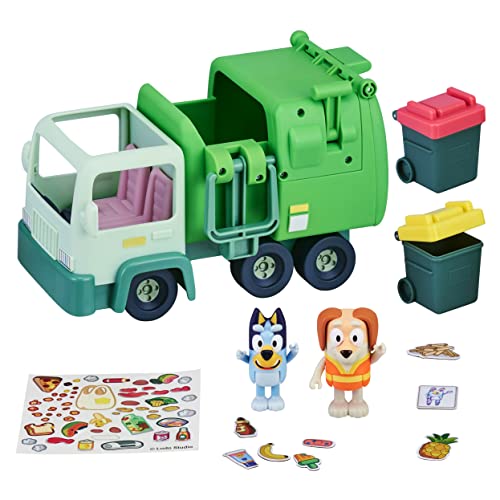Blueys Müllwagen-Spielset mit beweglichen Figuren (6,3 cm) von Bluey