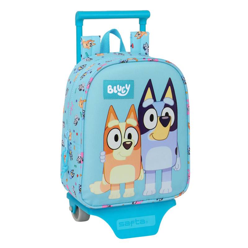 Schulrucksack mit Rädern Bluey Himmelsblau 22 x 27 x 10 cm von Bluey