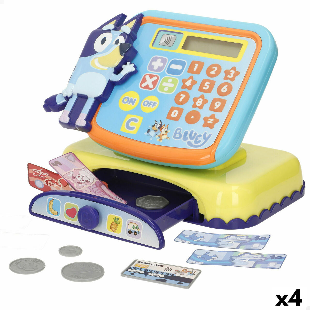 Spielzeug-Registrierkasse Bluey 19 x 15 x 13 cm (4 Stück) von Bluey