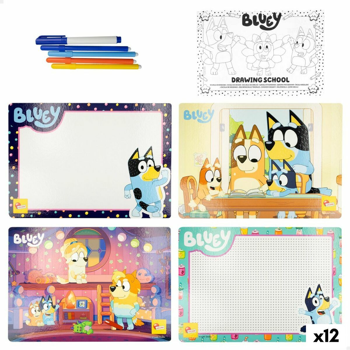 Zeichenset Bluey Pocket Drawing School (12 Einheiten) von Bluey