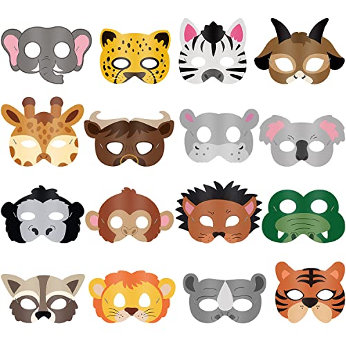 Blulu Tiermasken Partyzubehör Tiermasken für Kinder Dschungel Safari Thema Geburtstag Verkleiden Partyzubehör Blulu Tiermasken Partyzubehör Tiermasken für Kinder Dschungel Safari Thema Geburtstag Verkleiden Partyzubehör von Blulu