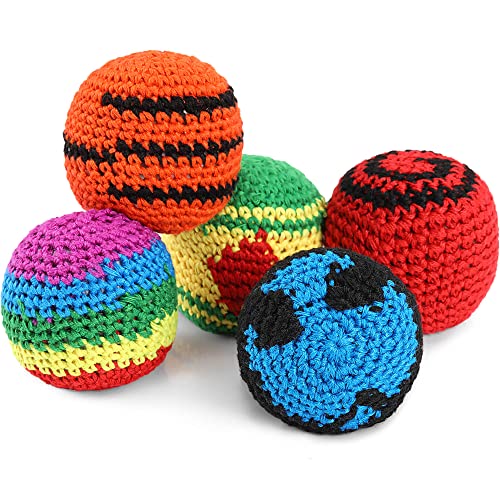 5 Stücke Lustige Ball Gewebte Kickball Weiche Strick Kick Balls für Kinder und Anfänger von Blulu