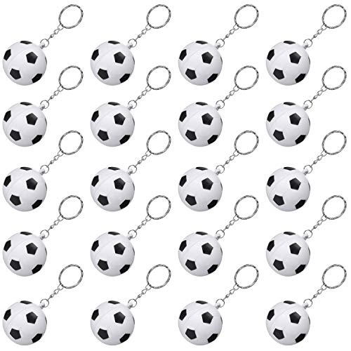 Blulu 20er Pack Fußball Schlüsselanhänger Fußball Stressball Sport Ball Schlüsselanhänger für Partygeschenke Fußball Schlüsselbund für Jungen Schule Karneval Belohnung Partytüte Geschenkfüller von Blulu