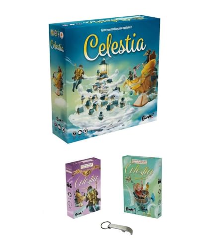 Celestia Set Französische Version + 2 Erweiterungen für Daumen + Theaterschlag + 1 Flaschenöffner Blumie (Celestia + 2 Erweiterungen) von Blumie Shop