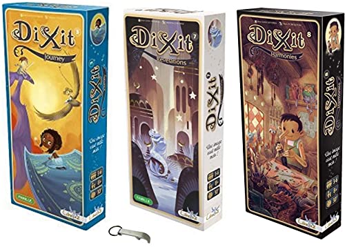 Set 3 Erweiterungen Dixit Journey + Revelations + Harmonies + 1 Decap Blumie von Blumie Shop