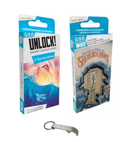 Set 2 Unlock Shorts Adventures Französische Version Le Chant des Embruns + im Kopf von Sherlock + 1 Decap Blumie (Embruns + Sherlock) von Blumie Shop