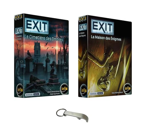 Set Exit in französischer Sprache, Friedhof der Schatten + La Maison des Rätsels + 1 Flaschenöffner Blumie (Friedhof + Rätsel) von Blumie Shop
