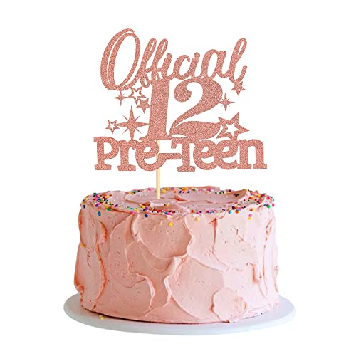 Blumomon 1 x offizielle Kuchendekoration für 12. Geburtstag, Roségold, Glitzer, Happy 12th Birthday Cheers to 12 Years Old Cake Decorations for Teen 12th Birthday Party Supplies Blumomon 1 x offizielle Kuchendekoration für 12. Geburtstag, Roségold, Glitzer, Happy 12th Birthday Cheers to 12 Years Old Cake Decorations for Teen 12th Birthday Party Supplies von Blumomon