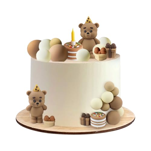Blumomon 13 Stück Bären-Kuchenaufsatz, Bär, Happy Birthday, Kuchendekoration, Bären-Thema, Geburtstagstortendekorationen für Jungen, Mädchen, Babyparty, Bär, Thema, Geburtstagsparty-Dekoration Blumomon 13 Stück Bären-Kuchenaufsatz, Bär, Happy Birthday, Kuchendekoration, Bären-Thema, Geburtstagstortendekorationen für Jungen, Mädchen, Babyparty, Bär, Thema, Geburtstagsparty-Dekoration von Blumomon